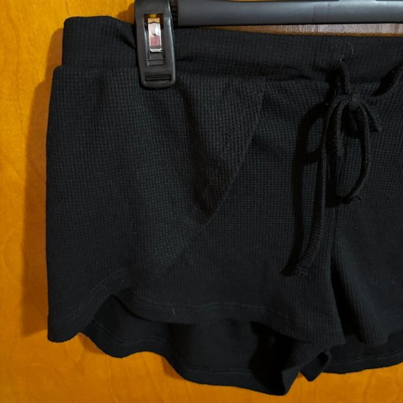 Hot Kiss Black Lounge Shorts with Drawstring SOFT - Picture 3 of 10